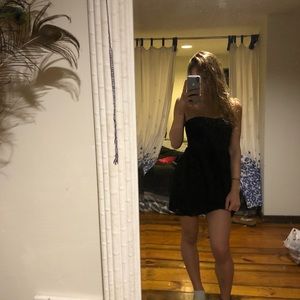 Black strapless Lacey sun dress